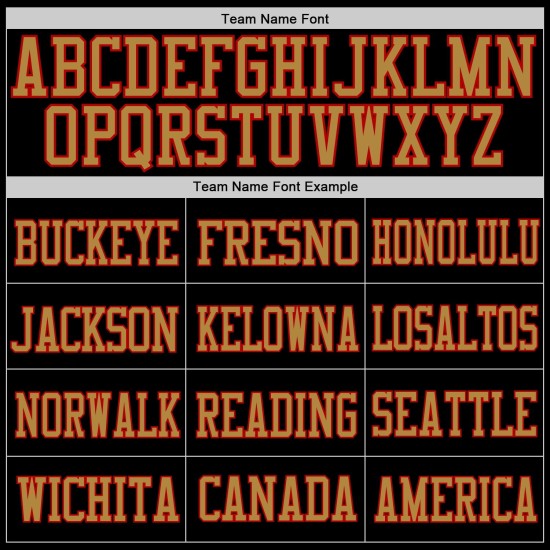 Custom Black Old Gold-Red Mesh Authentic Football Jersey