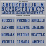 Custom Gray Royal Mesh Authentic Football Jersey