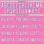 Custom Pink White-Purple Mesh Authentic Football Jersey